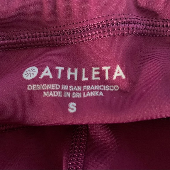 Athleta Contender Purple Legging With Stripes - Picture 2 of 14